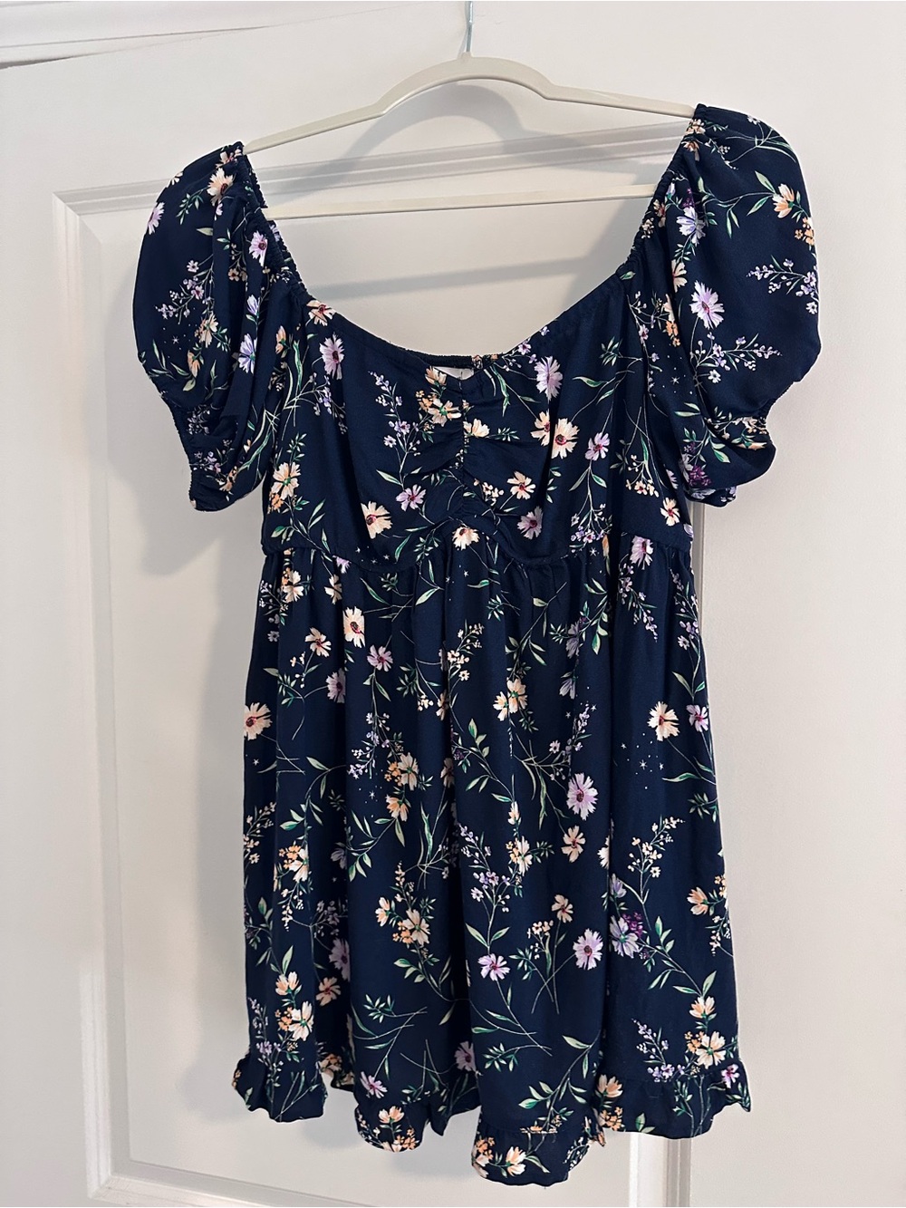 Motherhood Navy Floral Maternity Top